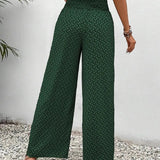 Pantalones anchos para mujer - Cintura elástica con cordón - Cómodos y fluidos