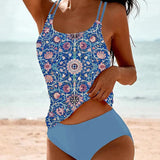 Tankini estampado moderno para mujer: cómodo y elegante.