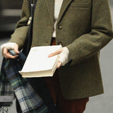 Blazer cruzado en mezcla de lana