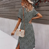 Stien - Elegante vestido de verano con lazo en la cintura.
