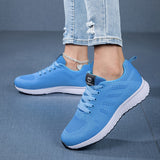 Zapatillas deportivas para mujer – Tejido de punto suave – Transpirables – Ligeras – Cordones de corte bajo