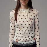 Blusa corta con estampado animal, corte entallado