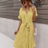 Stien - Elegante vestido de verano con lazo en la cintura.