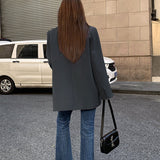 Blazer negro casual de estilo retro