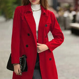 Gabardina Scarlet Charm: elegante, dinámica y ligera para mujer