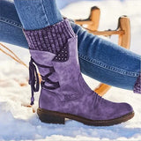 Botines de mujer – Corte entallado – Ribete de punto – Tachuelas decorativas – Cierre con cordones