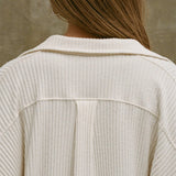 Blusa de punto sexy con cuello en V