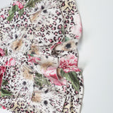 Minivestido sin espalda con estampado de leopardo