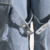 Pantalones cargo vintage de cintura alta y pierna recta con bolsillos