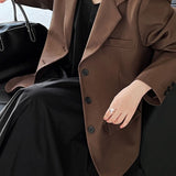 Blazer vintage casual con mangas largas