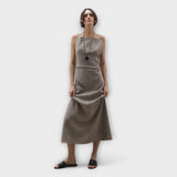 Clara - Vestido maxi de mezcla de lino