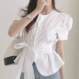 Kasi - Blusa elegante con mangas abullonadas