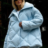 Chaqueta de algodón acolchada de gran tamaño