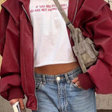 Chaqueta con cremallera de piel sintética con bloques de color