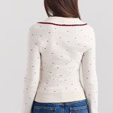 Cárdigan bouclé chic de estilo francés