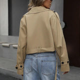 Chaqueta corta casual cruzada
