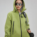Chaqueta de senderismo Dopamine Color Block con costuras selladas, resistente al viento y al agua.