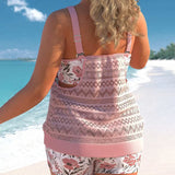 Conjunto de tankini para mujer - Top halter - Braguita de cintura alta - Comodidad y estilo playero
