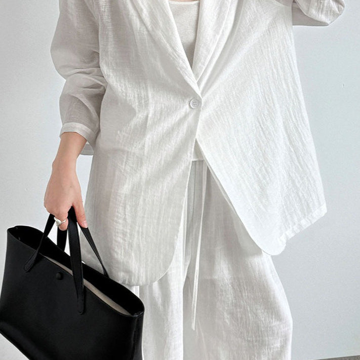 Blazer ligero con efecto lino