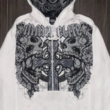 Sudadera con capucha extragrande con estampado de camuflaje retro