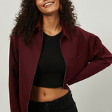 Chaqueta casual con cuello con cremallera