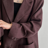 Blazer de lino de corte relajado