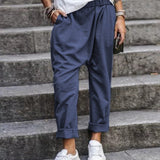 Pantalones anchos para mujer - Cintura alta - Tejido ligero y fluido - Comodidad transpirable
