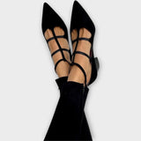 Magdaléna Zapatos Elegantes de Punta con Tiras Transversales