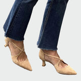 Karolína Zapatos Elegantes de Punta con Tiras Transversales