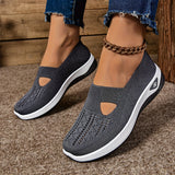Zapatillas sin cordones para mujer – Malla transpirable – Corte bajo – Suela acolchada