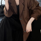 Blazer vintage casual con mangas largas