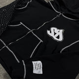 Sudadera con capucha extragrande con cremallera y bordado