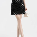 Falda trapecio de lunares