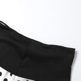 Conjunto de falda corta de dos piezas con lunares