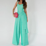 Mono de mujer – Sin mangas – Tirantes finos – Pierna ancha elegante