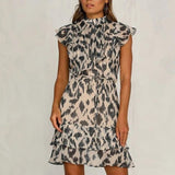 Jade - Vestido elegante con estampado de leopardo
