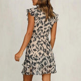 Jade - Vestido elegante con estampado de leopardo