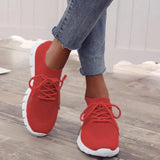 Zapatillas deportivas para mujer – Malla transpirable – Cierre con cordones – Suela gruesa y cómoda
