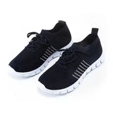 Zapatillas deportivas para mujer – Malla transpirable – Cierre con cordones – Suela gruesa y cómoda
