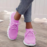 Zapatillas deportivas para mujer – Malla transpirable – Cierre con cordones – Suela gruesa y cómoda