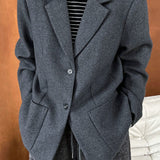Blazer de corte relajado en mezcla de lana