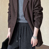 Blazer de corte relajado en mezcla de lana