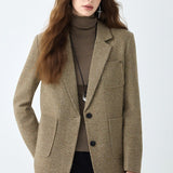 Blazer de lana marrón Maillard