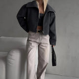 Chaqueta de corte relajado con solapas