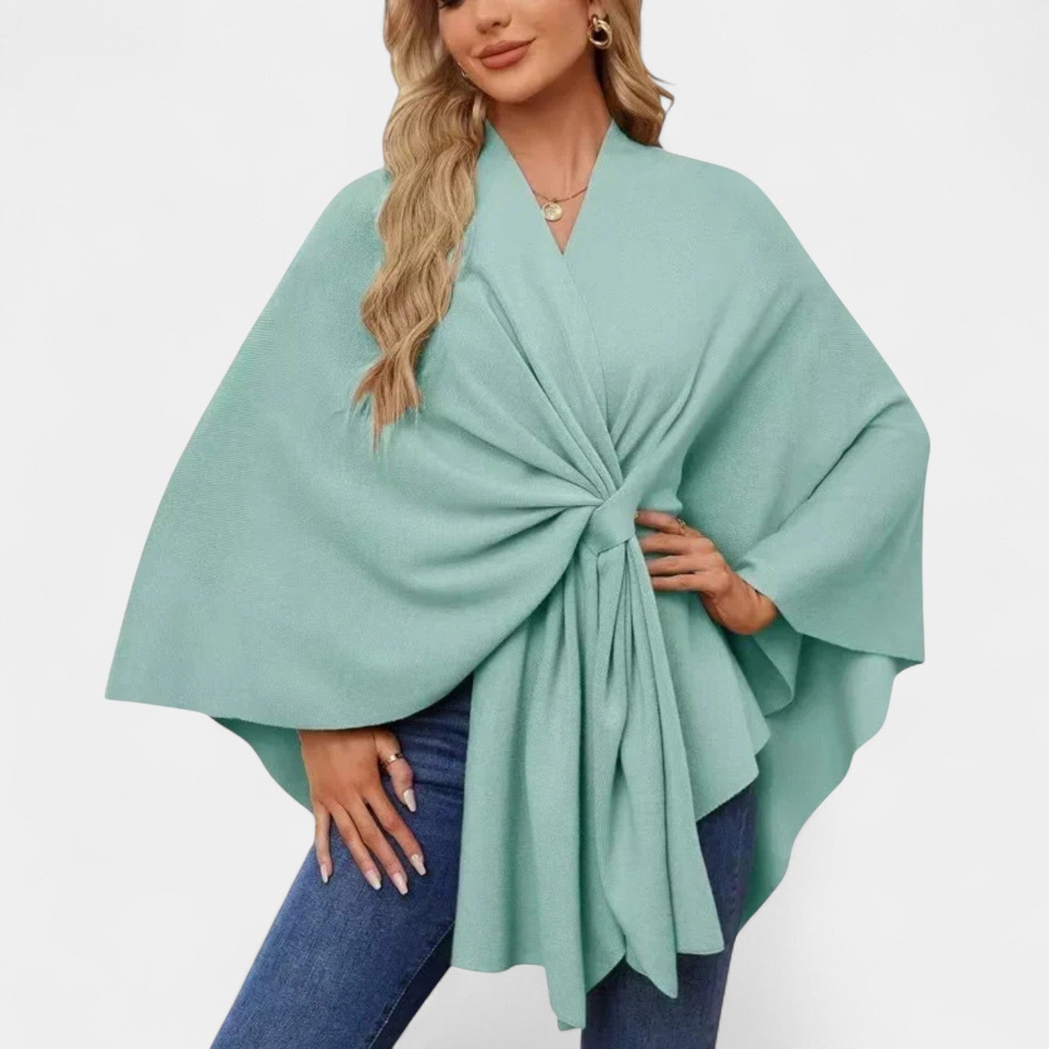 Daniela – Poncho elegante con nudo