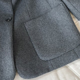 Blazer de corte relajado en mezcla de lana