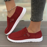 Zapatos sin cordones para mujer – Tejido de punto suave – Suela plana – Corte informal