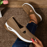 Zapatillas sin cordones para mujer – Malla transpirable – Corte bajo – Suela acolchada