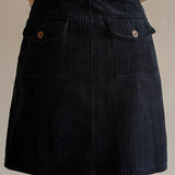 Minifalda de pana vintage
