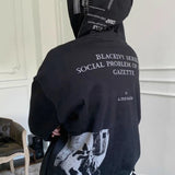 Sudadera con capucha y cremallera de estilo gótico punk